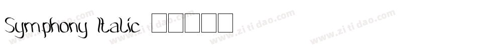 Symphony Italic字体转换